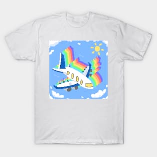 Rainbow Plane 2 T-Shirt